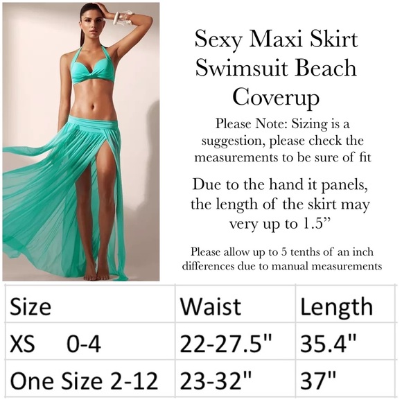 Sexy Semi-Sheer Maxi Skirt Swimsuit Beach Coverup - Picture 16 of 16